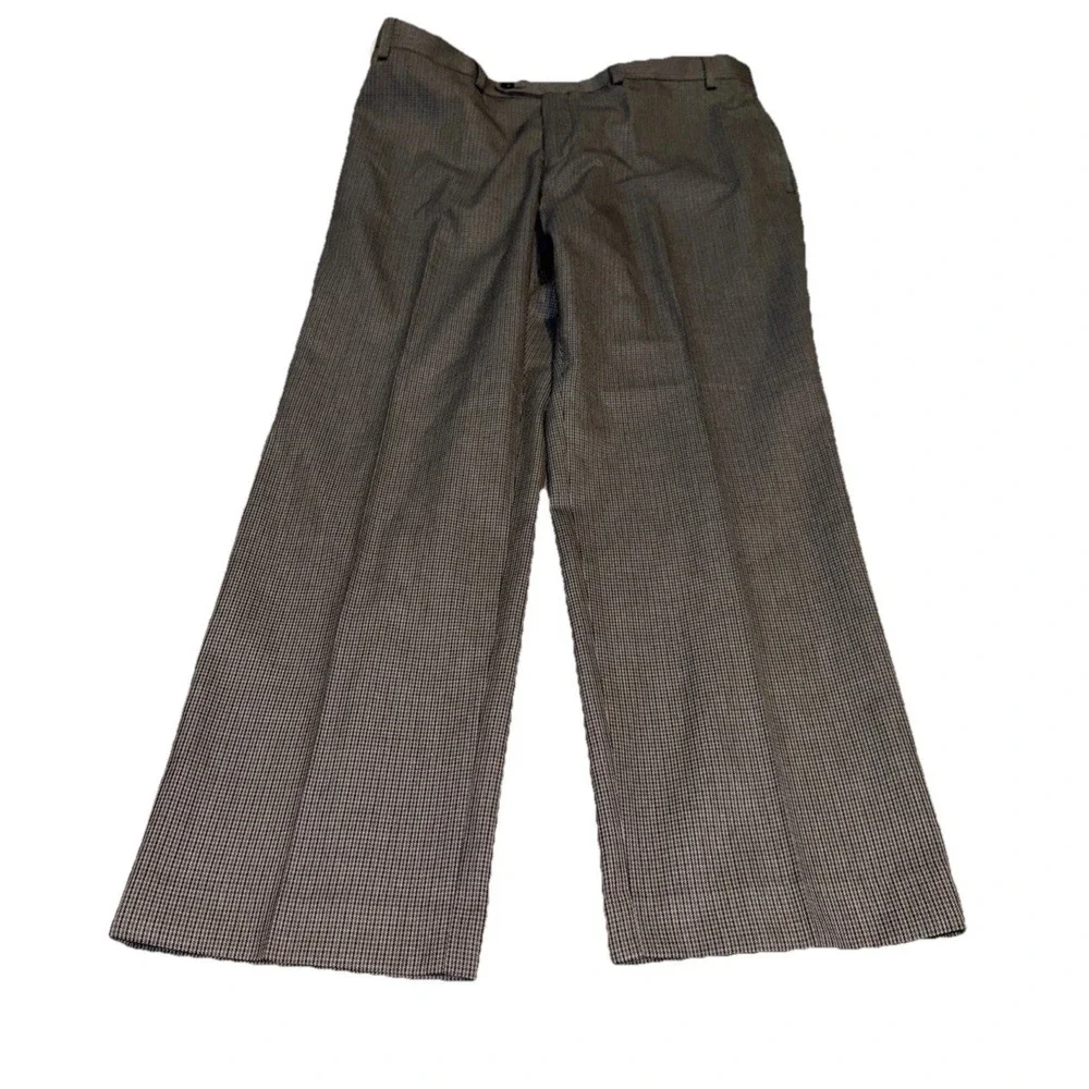 Polo‎ Ralph Lauren Pants Mens 36 X 29 Gray Check Flat Front Casual Dress New